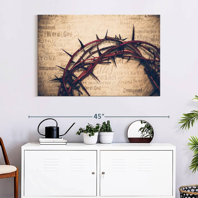 Couronne d'épines d'Adella Jesus, H 26 po x l 39 po