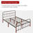 Classic Iron Platform Bed with High Headboard and Footboard-1832431515-1778892815