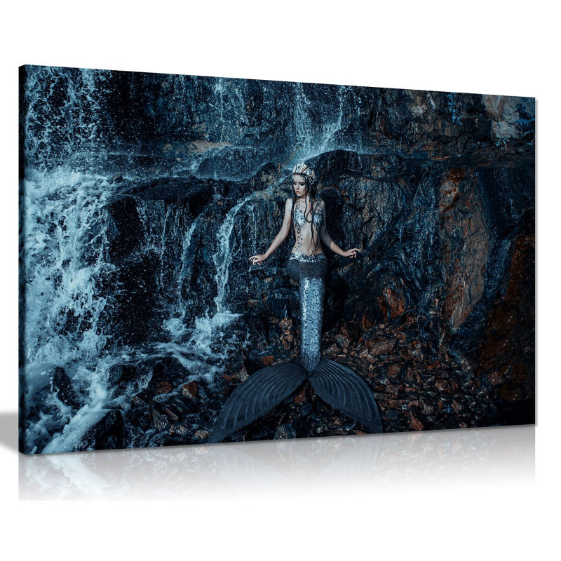 Real Mermaid Fish Ocean Fantasy - Wrapped Canvas Print, 20cm H x 31cm W