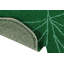 Plants Hand Knotted Cotton Area Rug in Green