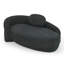 Canapé-lit moderne simple ovale avec dossier intégré, accoudoir latéral et coussin pour espaces de vie compacts-1244542297