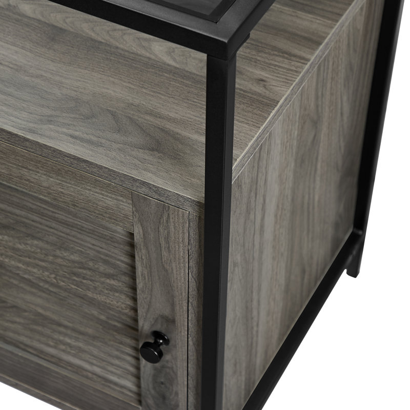 Table de chevet Oakdene, Gris ardoise