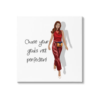 «Chase Your Goals Expression on Canvas» par Saba Rauf, reproduction