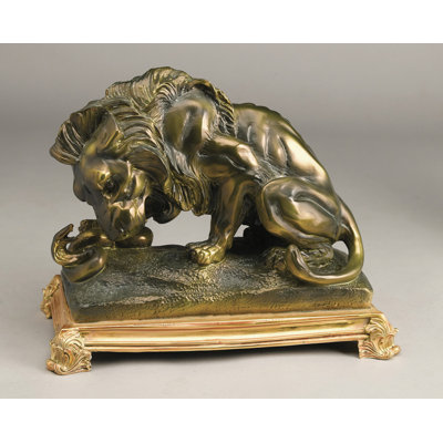 Steverson Lion and Snake Figurine