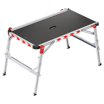 Hailo Adjustable Aluminum Work Platform TP2 Plus for Ladders & Stairs, Foldable