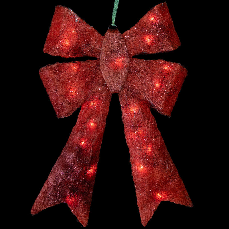 Décoration de Noël extérieure 23 po sisal rouge