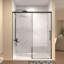 Porte de douche coulissante simple sans cadre l 60 po x H 72 po, verre trempé transparent, finition noir mat | Idée de cadeau-122611910