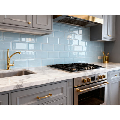 6" x 3" Glass Peel & Stick Subway Tile
