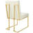 Privy Stainless Steel Upholstered Fabric Dining Chair-79535326-79535316