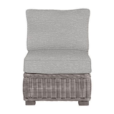 Rustic Woven Sectional Slipper Chair