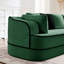 Canapé 106D de 106 po sans assemblage en tissu non assemblé, couleur contrastée, canapé moelleux et confortable avec méridienne en L, pour le salon-768328159