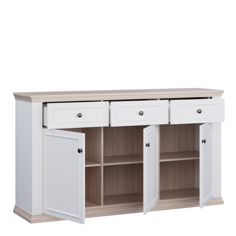 Pontypool 169.2cm Sideboard, White/Riva Oak
