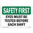 OSHA SAFETY FIRST Sign - Eyes Must Be Tested Before Each Shift  Made In The USA-73343577