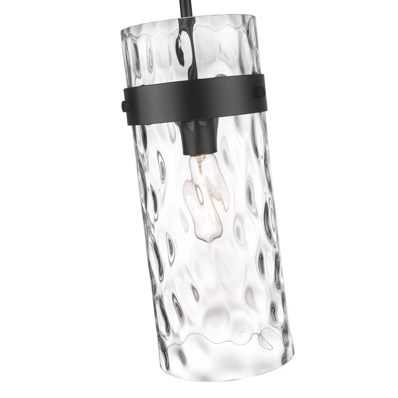 Luminaire suspendu 1 lumière Aultman, Noir mat
