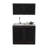Ashura 39.3" W Manufactured Wood 2-Piece Kitchen Cabinet Set with Sink Base and Wall Cabinet- Wenge-736706491