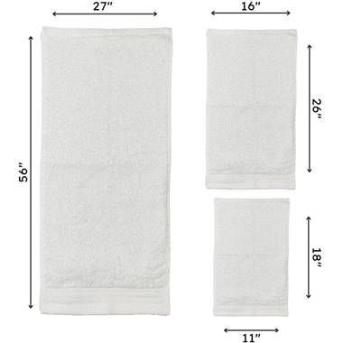 Kaufman - Personalized Luxury Hotel Quality Towels Embroidered (2 Bath Towel,  2 Hand Towel, & 2 Washcloth) White Towel Set with Monogrammed Letter 100%  Cotton for Bathroom, Kitchen and Spa. 