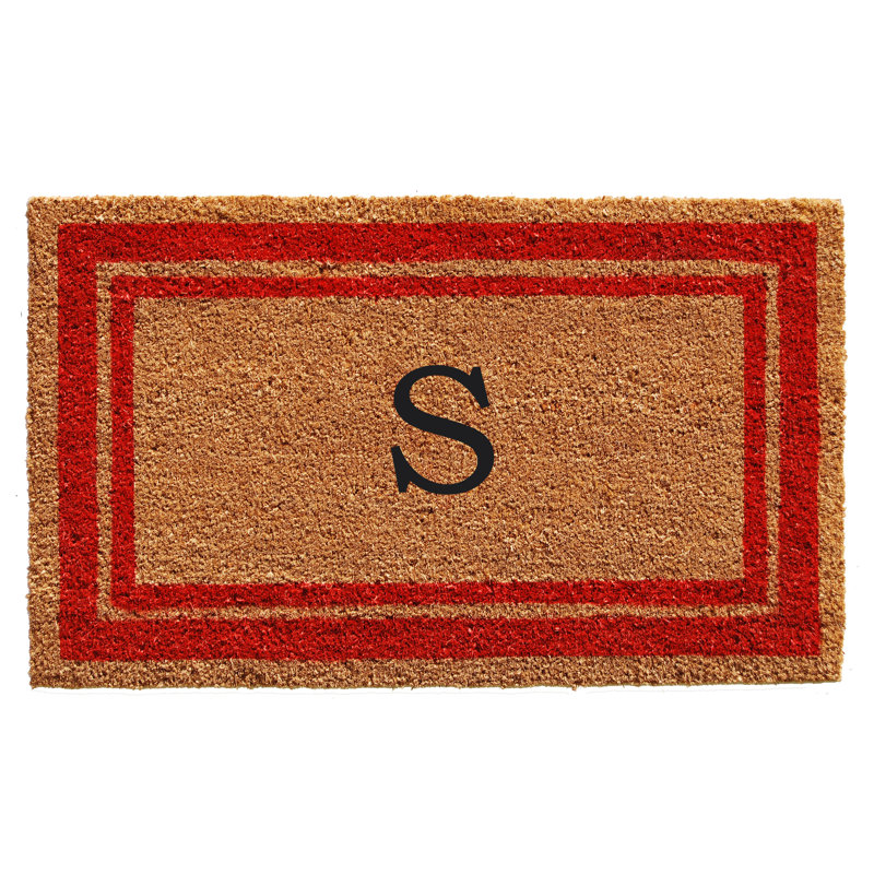 Tapis d'entrée antidérapant Stortz, Rouge / Brun, S, Rectangle 1 pi 6 po x 2 pi 6 po
