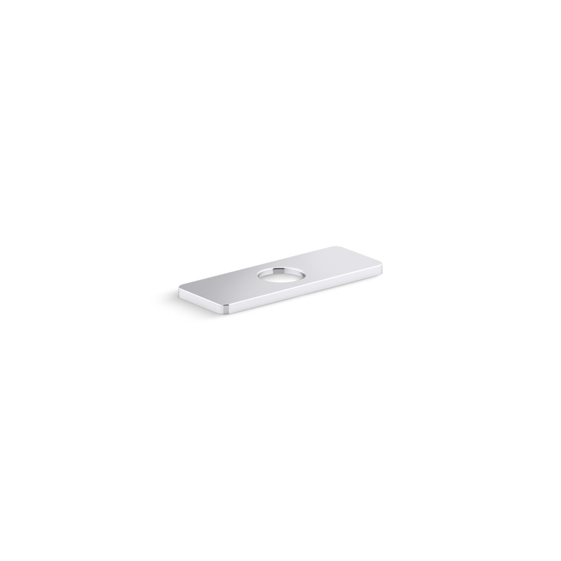 Parallel Escutcheon Plate, Vibrant Brushed Moderne Brass