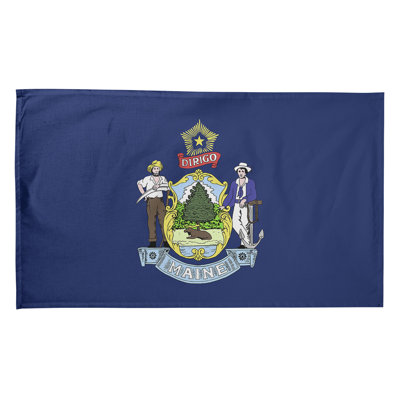 Serviette de thé avec drapeau maine