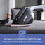 GEEPAS Handheld Clothes Steamer | 2-in-1 Travel Garment Steamer Steam Iron | 30g/min Powerful Stream Ceramic Soleplate 170ml Water Tank | Wrinkle Remover 30s Fast Heat-up | 2 Year Warranty 1950W Black