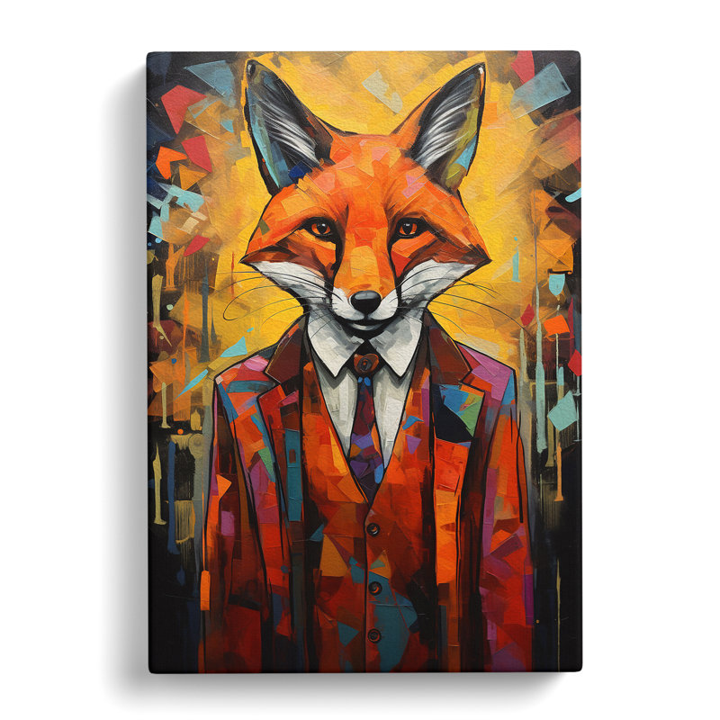 Fox Expressionism - No Frame Print, 60cm H x 40cm W x 3cm D