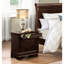 Table de chevet de style chambre à coucher avec 3 tiroirs dans une boîte à bijoux