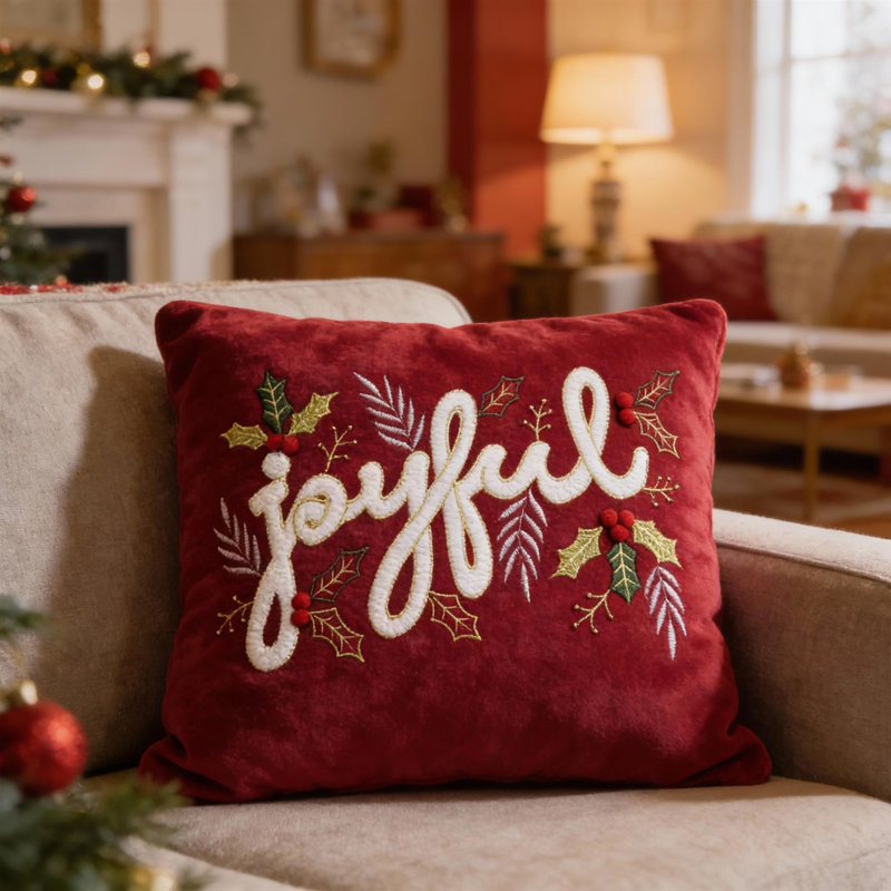 Red Square Throw Cushion