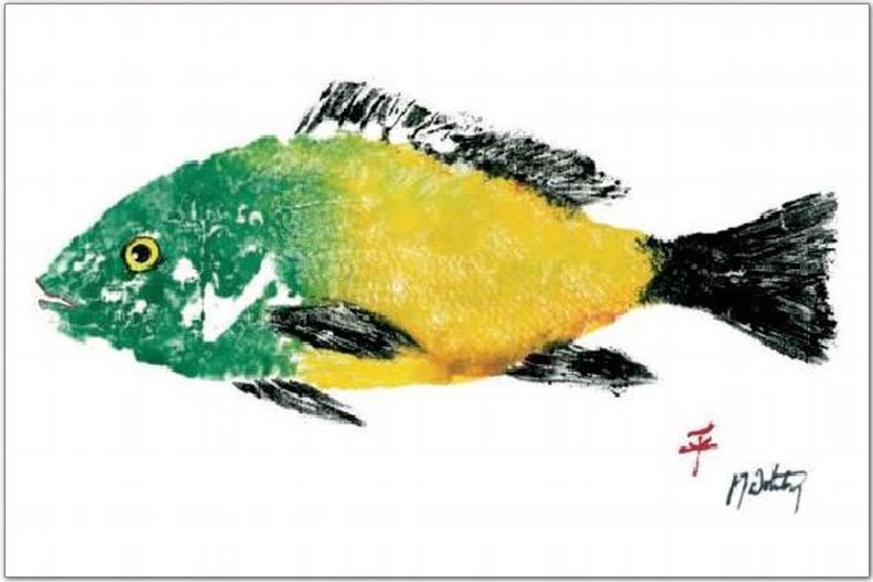 Ensemble de 12 napperons jaune vert