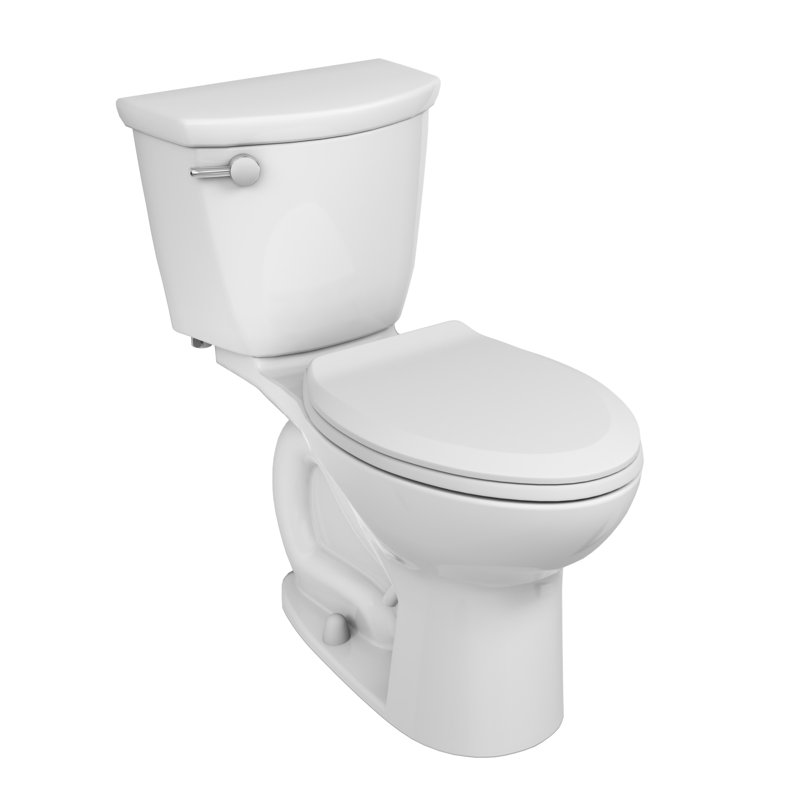 American Standard Cadet PRO Two-Piece Toilet with Slow-Close Seat & Wax Ring, Chair Height, White