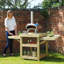 Rectangular Outdoor Pizza Oven Table , 73cm W 83cm D