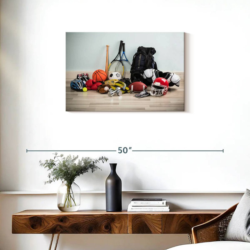 Sireci Assorted Sports Gear, 20" H x 30" W