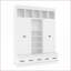 Coat Rack Hall Tree, 78.7''H Modern Entryway Storage with Bench, 5 Cubbies, 4 Doors, 5 Drawers | White | MDF