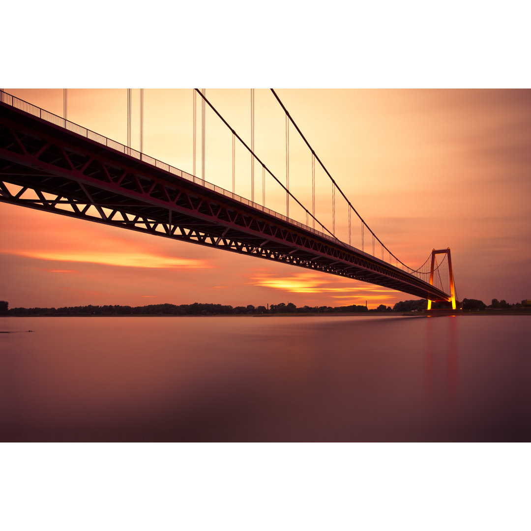 Brücke über den Rhein - Leinwandbild