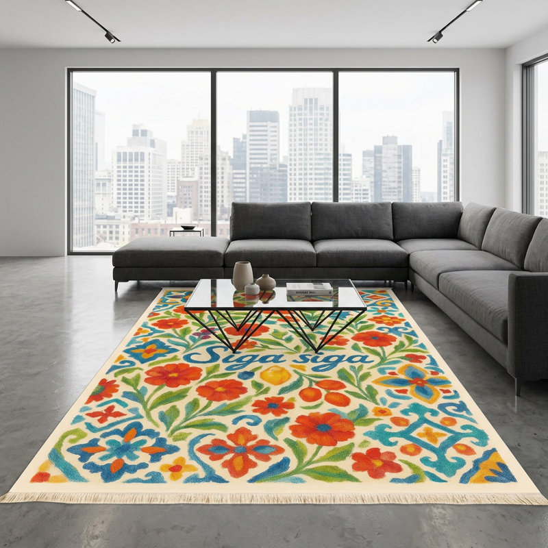 Tapis de jardin 5 pi x 8 pi Grecian Tile