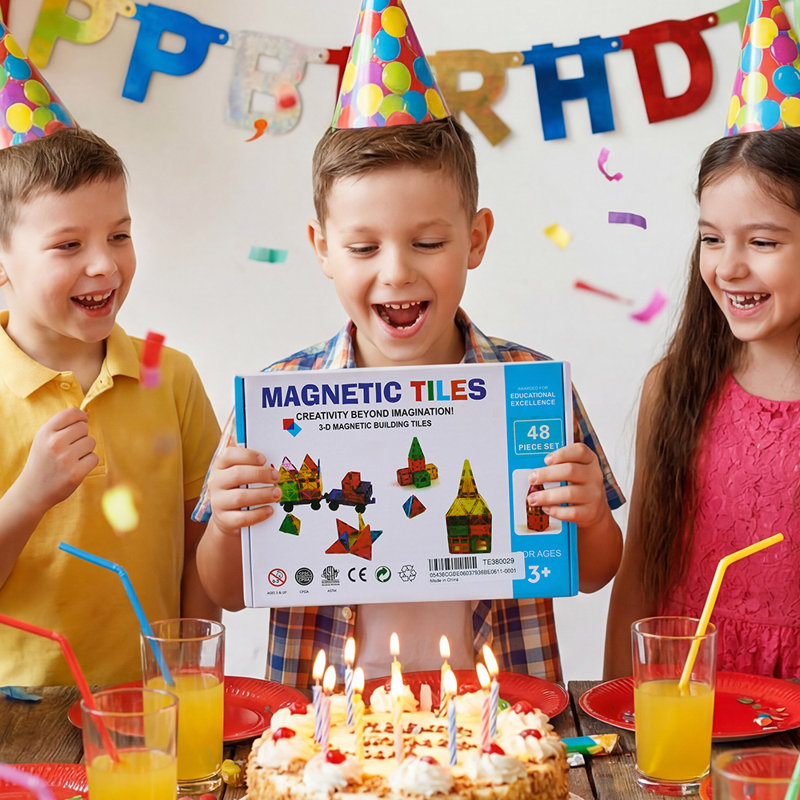 48-Piece Magnetic Tiles Building Set Educational Toys For Your Kids