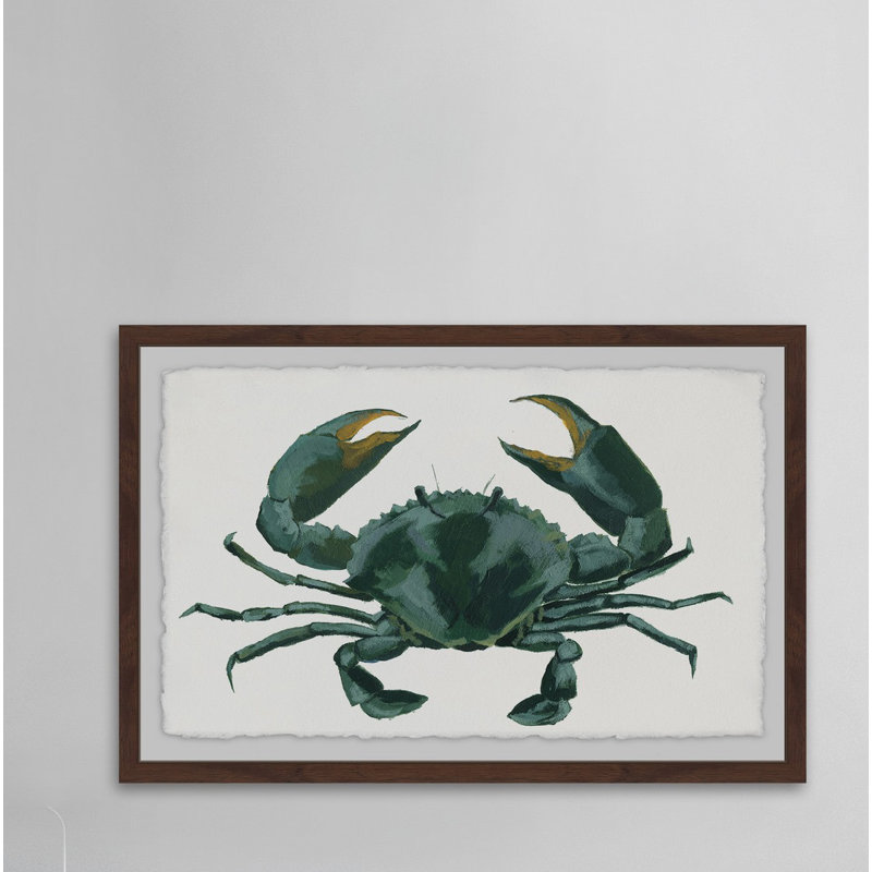 Green Crab - Single Picture Frame Painting, 61 cm H x 91 cm W x 4 cm D