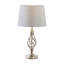 Zoey 49Cm Twist Metal Grey Silver Metal Table Lamp-591850153