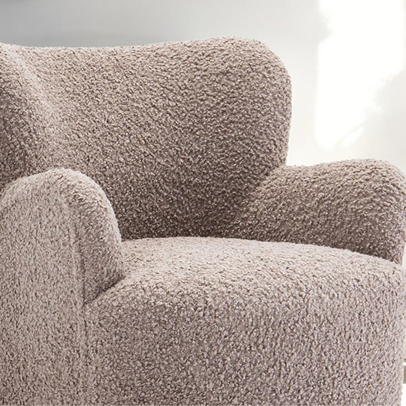 Fauteuil d'appoint rembourré Sabrina Boucle, Brun