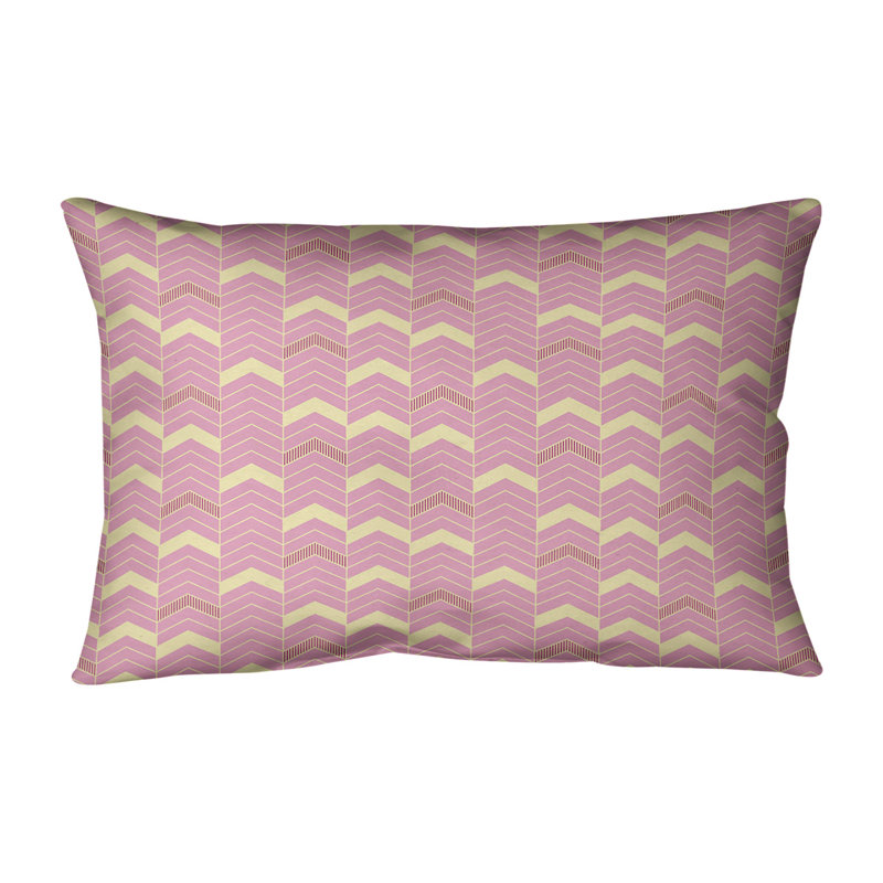 Coussin Rhonda, H 14 po x l 20 po, Jaune / Rouge / Rose, Duvet / Plumes