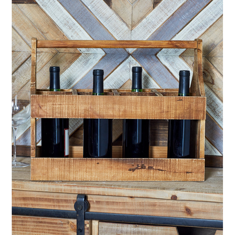 Bontemps Rustic 8-Bottle Tabletop Wine Holder, Brown