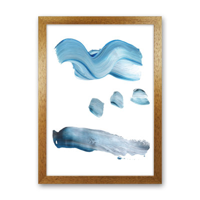 Light Blue Paint Strokes by Pixy Paper - Print