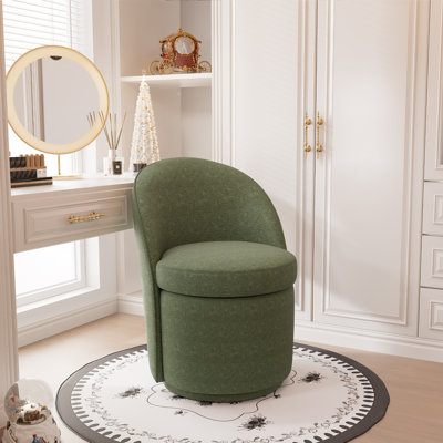 Upholstered Swivel Accent Vanity Stool