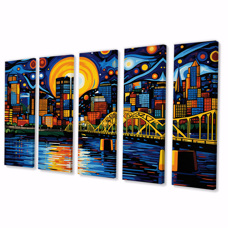 City Pittsburgh Popart I, 5 pièces