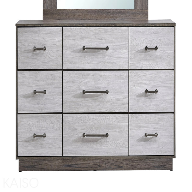 Dresser(Without Mirror) , Gray/Oak
