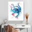 Blue Octopus Splash sur impression sur toile-969174804