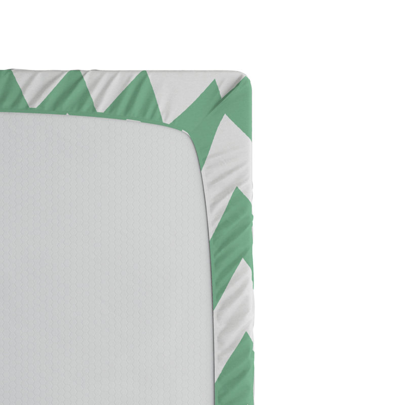 Microfiber Chevron Fitted Sheet, Queen Fitted Sheet