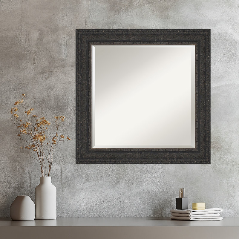 Miroir mural Attic, 25,5 po x 21,5 po, Noir