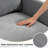 Oversized Seats Sofa Couch for Living Room Large Chenille Sofa with 2 Thick Pillows-831911475