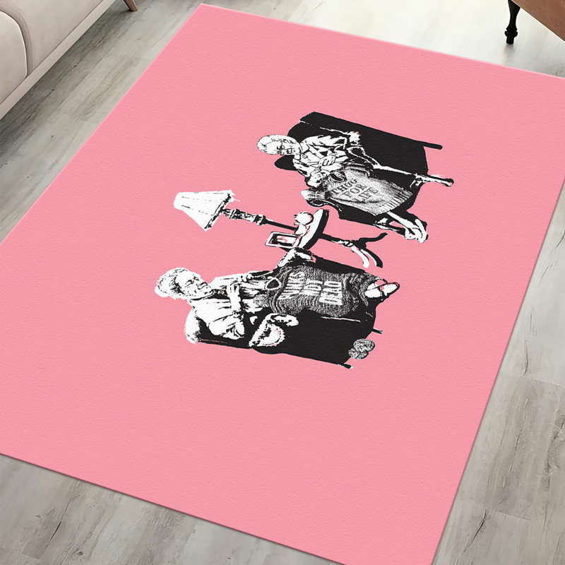 Floral Pattern Non Woven Soft Printed Rug with Intricate Multi Colored Design for Indoor Use in Living Room Bedroom and Office Spaces