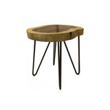 Solid Wood Top End Table